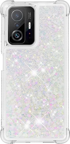 Vista 62 de Funda de silicona transparente con purpurina para Xiaomi Redmi A1 Bling Liquid Clear Star Heart Silicone Bumper a prueba de golpes, funda Azul