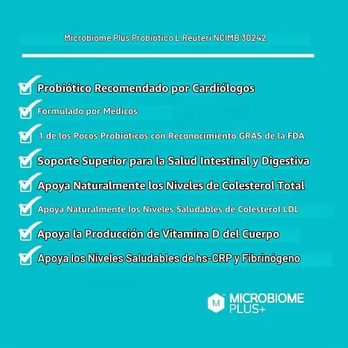 Vista 3 de Microbiome Plus Probióticos gastrointestinales L Reuteri NCIMB 30242 GI Digestive Supplements Capsule, hipoalergénicos y sin gluten para hombres