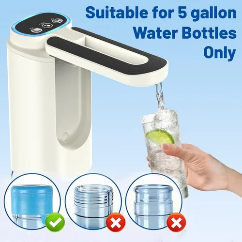 Vista 7 de Dispensador de agua portátil para botella de 5 galones, dispensador de agua, bomba de agua eléctrica, bomba de agua recargable para jarra de 5