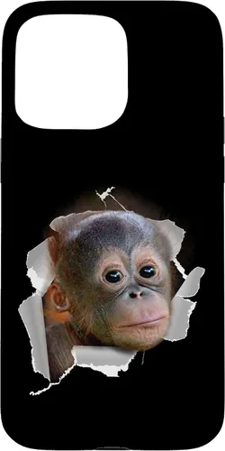 Vista 28 de Funda para disfraz con cara de Utan para iPhone 16 con diseño divertido de mono Orang Utan
