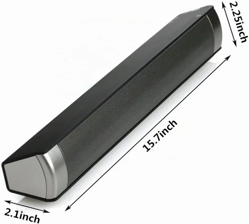 Vista 2 de Altavoces de computadora para escritorio, barra de sonido de computadora con cable e inalámbrica, mini altavoces estéreo alimentados por USB