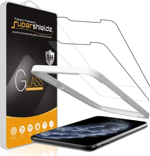 Vista 10 de Supershieldz Protector de pantalla de vidrio templado diseñado para iPhone 11 Pro, iPhone Xs y X (5.8 pulgadas), bandeja de fácil instalación