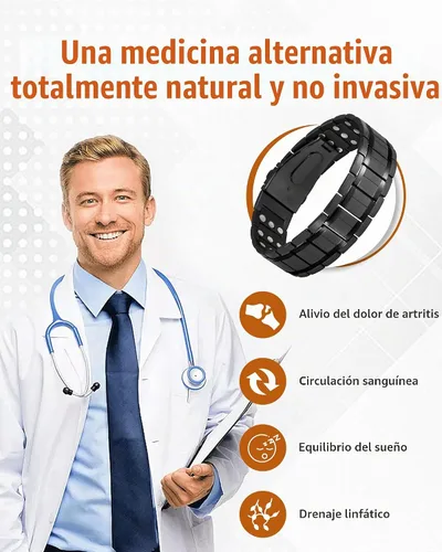 Vista 5 de Jecanori Pulseras magnéticas de fuerza 3X para hombre