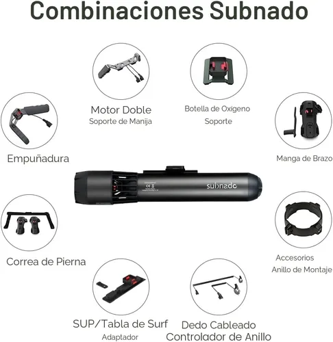 Vista 3 de Waydoo Subnado Underwater Scooter Main Unit, Gray/Red