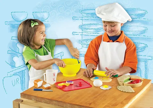 Vista 3 de Learning Resources Pretend & Play Juego de Panadería - 31 Piezas, Edades 3+, Juguetes de Panadería para Niños Pequeños, Cocina de Comida Preescolar