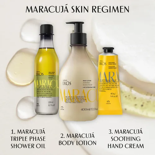 Vista 7 de Natura - Aceite corporal de triple fase de maracuyá – Hidratante de aceite de maracuyá para una piel suave y radiante, cuidado vegano de la piel