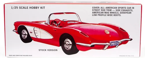 Vista 3 de AMT 1960 Chevrolet Corvette Kit de modelo a escala 1:25