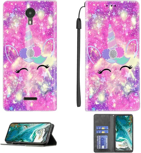 Vista 33 de jioeuinly ATT Motivate 2 - Funda compatible con ATT Motivate 2, funda con soporte abatible y cierre magnético DJS