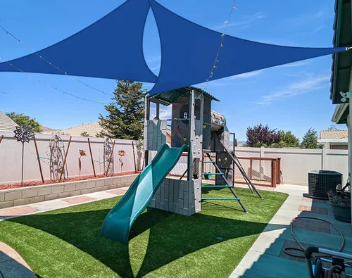 Vista 12 de Coarbor Toldo tipo vela de 2 x 2 x 2 pies, para exteriores, resistente, triangular, tela para patio, jardín, terraza, pérgola (beige)