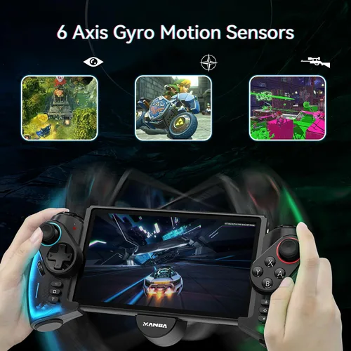 Vista 7 de Interruptor LED Joycon compatible con ajuste telescópico, interruptor mejoradointerruptor OLED Joycon controlador para modo portátil, controlador