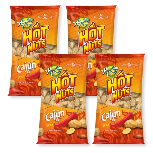 Vista 11 de Hampton Farms - Cultivado en Estados Unidos totalmente natural - Cacahuetes cajún gourmet tostados con cáscara - Bolsa de 10 onzas