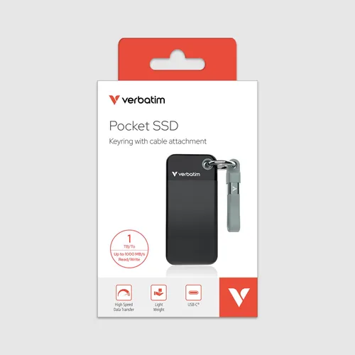 Vista 12 de Verbatim Pocket 512GB SSD externo USB 3.2 Gen 2 Hasta 1000MB/s