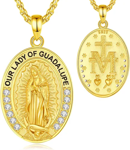 Vista 72 de Vito Collar de plata de ley 925 para mujeres y hombres, San Benito, crucifijo, Caravaca, San Cristóbal, San Judas, medalla patronal, amuleto