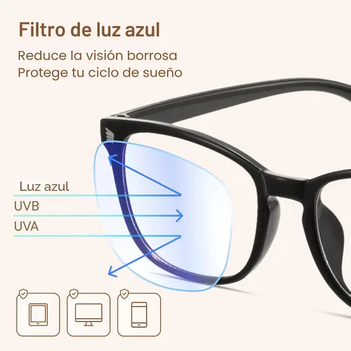 Vista 3 de Gaoye - Paquete de 3 anteojos de bloqueo de luz azul, falsos, cuadrados, de moda, anti rayos UV, para computadora, juegos, para mujeres/hombres