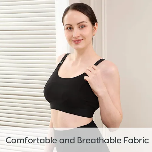 Vista 9 de Momcozy - Brasier para extracción de leche y lactancia, manos libres, ajustable, brasier todo en uno