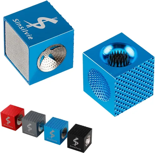 Vista 8 de Moldeador de punta de taco de billar 5 en 1, herramienta de reparación de punta de taco de billar 5 en 1, accesorios de taco, azul, negro y rojo