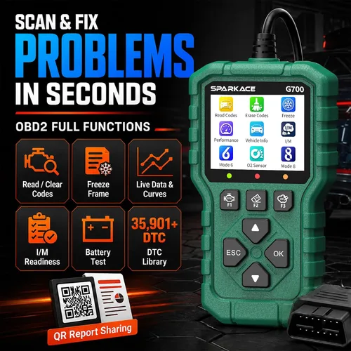 Vista 3 de Launch Escáner G700 OBD2, lector de código del coche con datos en vivo