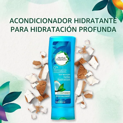 Vista 4 de Herbal Essences Hello Hydration - Acondicionador hidratante para el cabello, azul, 10.1 onzas líquidas