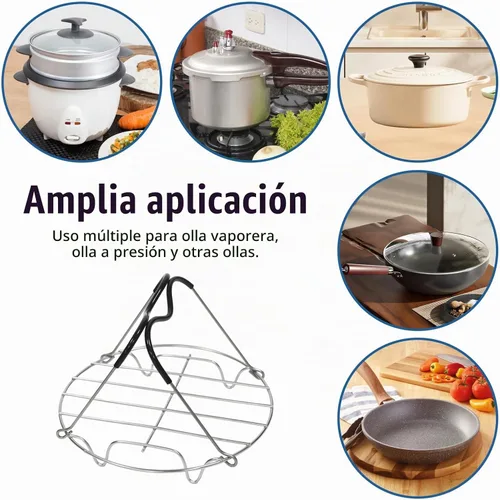Vista 5 de Salvamanteles para vaporizador de 7.7 in con asas de silicona Plateado