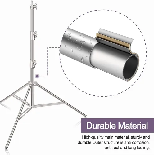Vista 10 de EMART Soporte de luz de acero inoxidable de 9.2 pies/9.2 ft / 2.8m
