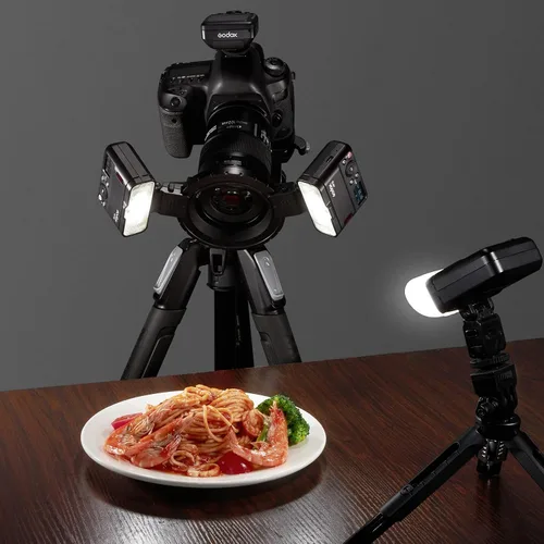 Vista 2 de Godox MF12 K2 - Paquete de macro flash, 2 luces, 0.08 oz TTL, iones de litio integrado, USB C • 2× MF12 Macro Flash Heads • 2.4 Ghz Godox X