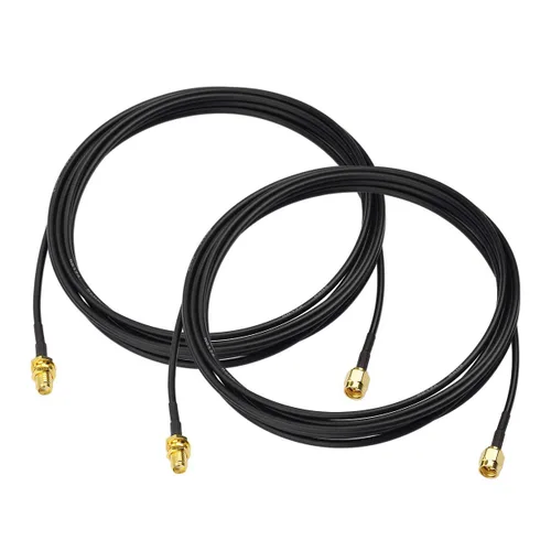 Vista 9 de BINGFU Cable de extensión de antena SMA macho a SMA hembra RG174 de 3.3 ft, 3 pies, paquete de 2 unidades compatible con 4G LTE Router Gateway Modem
