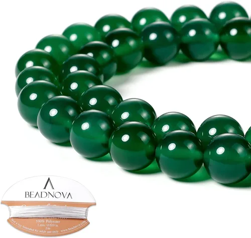 Vista 95 de Cuentas Beadnova redondas de ónix negro de 4 mm, sueltas, para hacer joyas (90-92 piezas)
