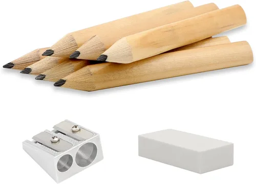 Vista 8 de Lápices triangulares cortos de 3.5 pulgadas para niños en edad preescolar, jardín de infantes, mini lápices triangulares de madera para niños