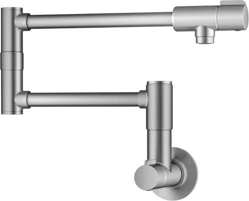 Vista 30 de KRAUS Bolden - Grifo de cocina de estilo comercial con mango individual de dos funciones desplegable en bronce champán antiguo libre de manchas