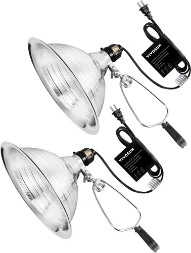 Vista 10 de VIVOSUN Paquete de 2 lámparas de abrazadera con reflector de aluminio