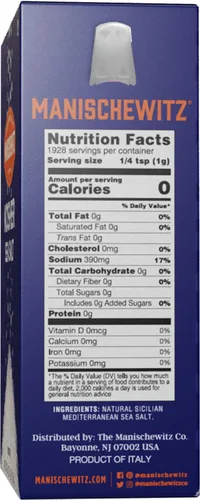 Vista 3 de Manischewitz Sal kosher natural, caja a granel de 4 libras con boquilla EZ-Verter, 100% sal marina gruesa de alta calidad de Sicilia Italia, sin
