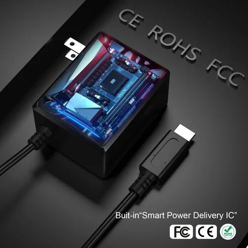 Vista 3 de Cargador para Nintendo Switch, adaptador USB C compatible con Nintendo SwitchSwitch LiteSwitch OLEDSwitch Dock, cargador de viaje rápido con cable