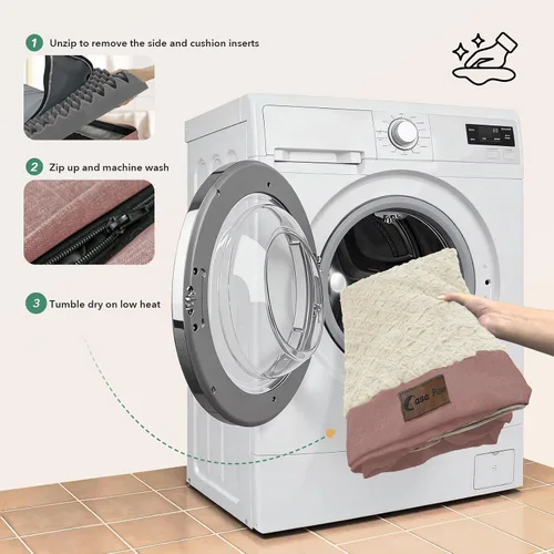 Vista 27 de Camas ortopédicas para perros grandes, cama de espuma viscoelástica impermeable para mascotas grandes con lados 89x56 cm, sofá para perros grandes