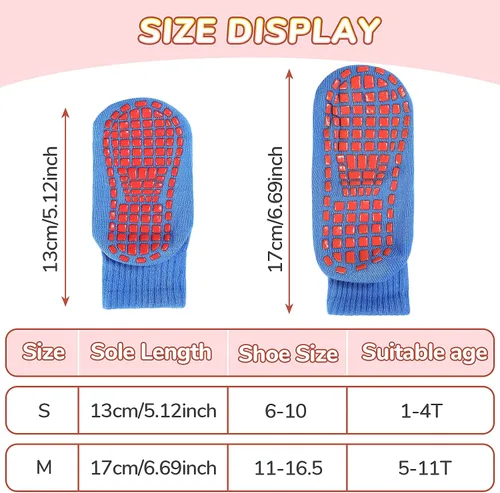 Vista 3 de 7 pares de calcetines antideslizantes para niños