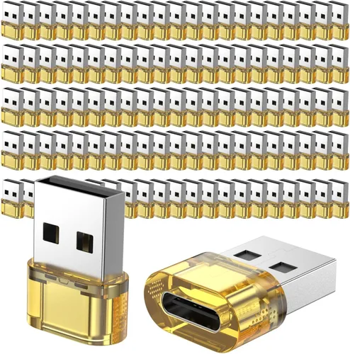 Vista 7 de Adaptador USB-A a USB-C paquete de 5 unidades, convertidor cargador USBC hembra a A macho, convertidor USB a USBC para iPhone 15 Plus Pro Max/Apple