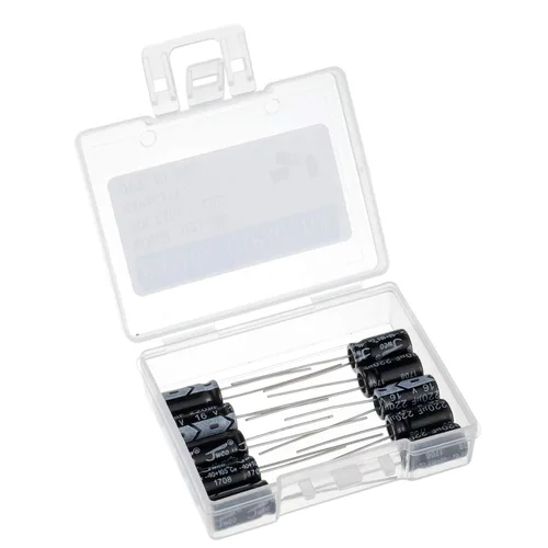 Vista 2 de BOJACK 6X12mm 220uF 16V 220MFD 16Voltage ±20% Condensadores electrolíticos de aluminio (paquete de 10)