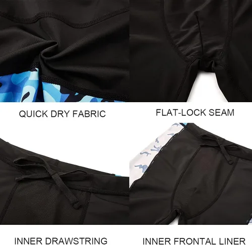 Vista 5 de DEVOROPA Traje de baño deportivo para hombre con protección UPF 50+ y secado rápido