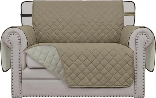 Vista 49 de Easy-Going - Funda reversible para sofá, resistente al agua, con varillas de espuma y correas elásticas, protector de muebles para mascotas y perros
