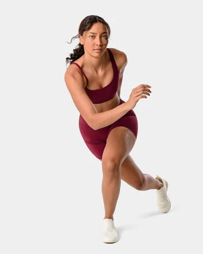 Vista 5 de Kamo Fitness Serenity - Pantalones cortos de cintura alta, entrepierna de 6 pulgadas, sin costura frontal, aptos para muslos, con costuras en V