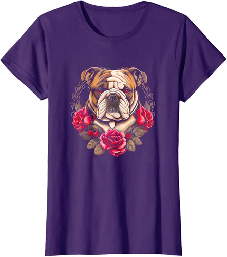 Vista 8 de Día de San Valentín - Camiseta de San Valentín Bulldog Inglés, Negro