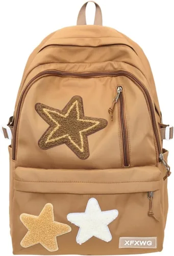 Vista 7 de Y2k - Mochila con colgante kawaii con diseño de estrellas estéticas, bonita bolsa para computadora portátil de preppy, suministros de regreso a