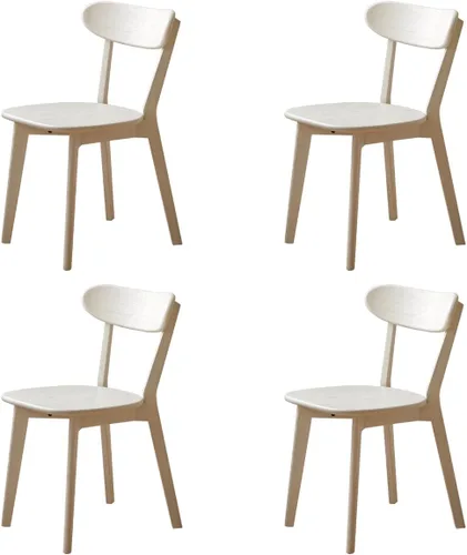 Vista 14 de Sillas de comedor 100% de madera maciza de roble - Sillas de cocina, silla de estudio de diseño moderno clásico para una vida elevada (Negro-1)