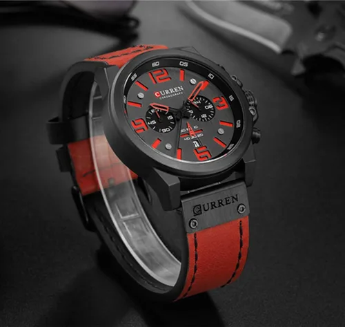 Vista 3 de MASTOP Reloj de moda para hombre, cronómetro militar, impermeable, cronógrafo, reloj de cuarzo para hombre con fecha