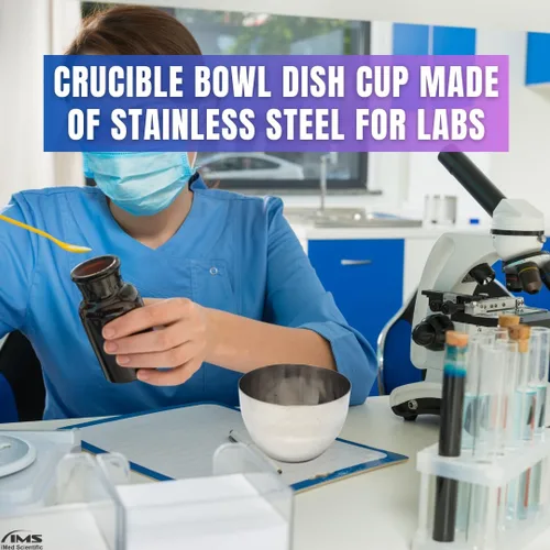Vista 4 de Vasos de acero inoxidable con forma alta para ciencia, equipo de laboratorio de química de grado industrial con alta tolerancia al calor 100 ml.