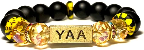 Vista 81 de Pulseras africanas tradicionales con nombre nacido en el día para mujeres de Ghana, materiales naturales, ajuste cómodo y holgado