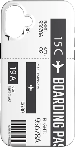 Vista 23 de Tarjeta de embarque de avión, boleto de avión, divertido estuche de regalo de viaje para iPhone 17