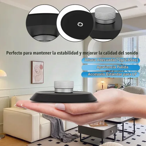 Vista 5 de Preffair Estabilizador de Peso de Discos Audiófilo POM Abrazadera de Peso para Tocadiscos para Reproductor de Discos LP HiFi Accesorios de Discos