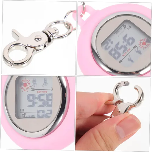 Vista 4 de Mikikit 2 unids cronómetro de bolsillo broche de entrenamiento luminoso partido árbitro mini cubierta temporizador temporizador digital deportes
