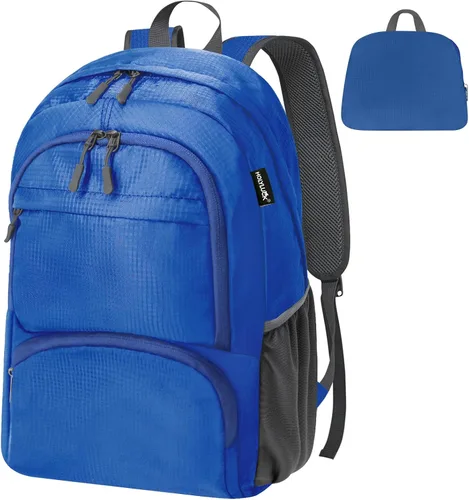 Vista 12 de Holyluck - Mochila ligera de 20 L, plegable, para senderismo, mochila de viaje plegable para hombres y mujeres, pequeña bolsa de hombro plegable