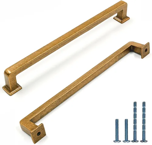Vista 9 de Paquete de 10 manijas de gabinete de cocina de 3 pulgadas (2.992 in) de níquel satinado cepillado, tiradores de gabinete de cocina, tiradores